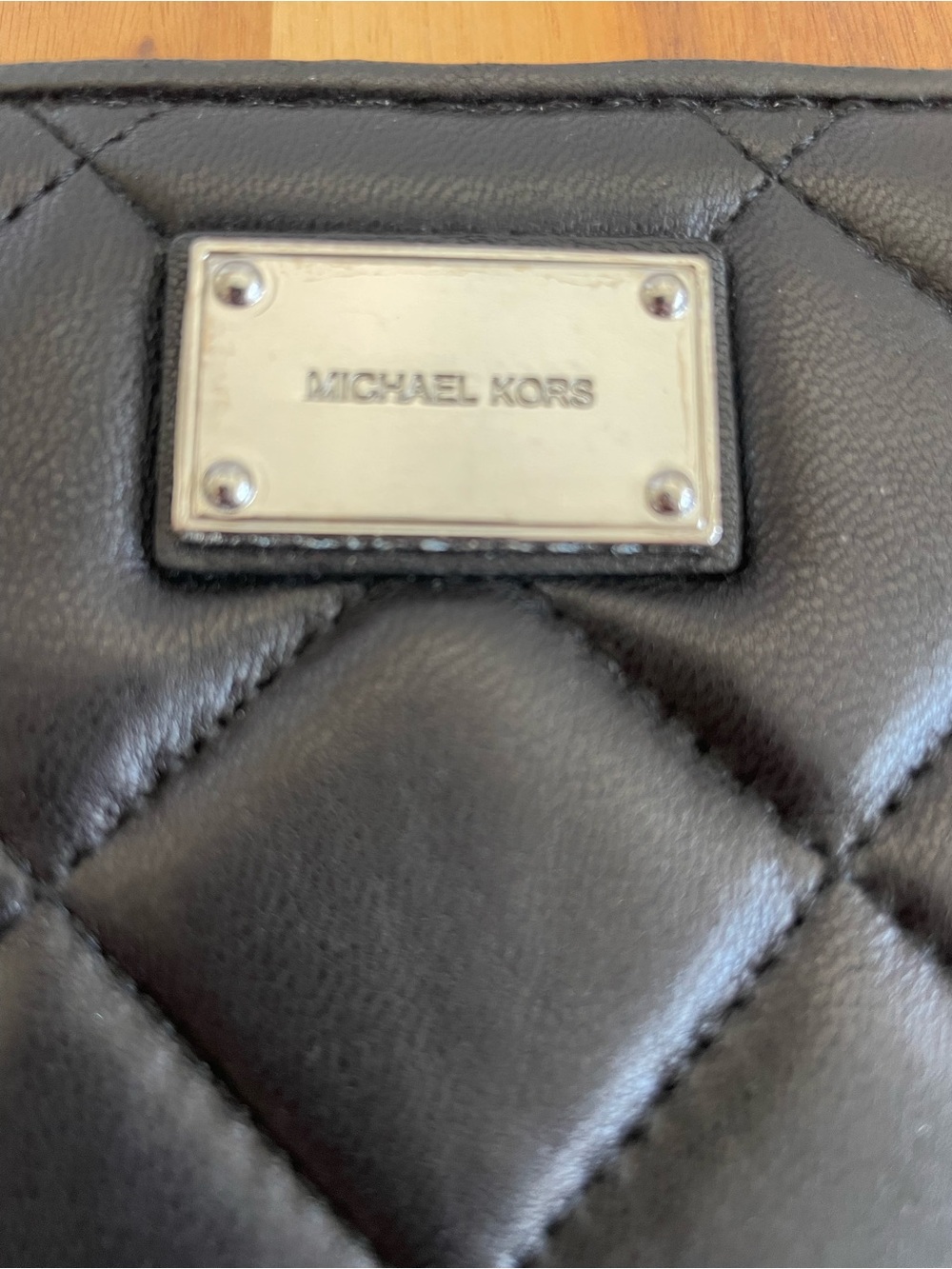 Michael Kors Black Quilted Zip-Around Leather Wallet - Picture 4 of 7